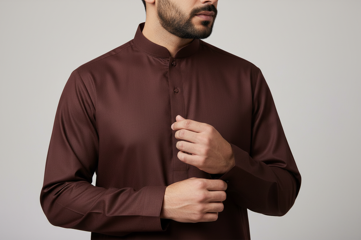 make the fabric more dark in shade and less shiny. make the fabric matte in texture